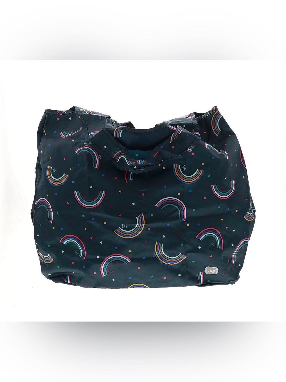 Lug Eco Shopper. New. Rainbow Navy Print